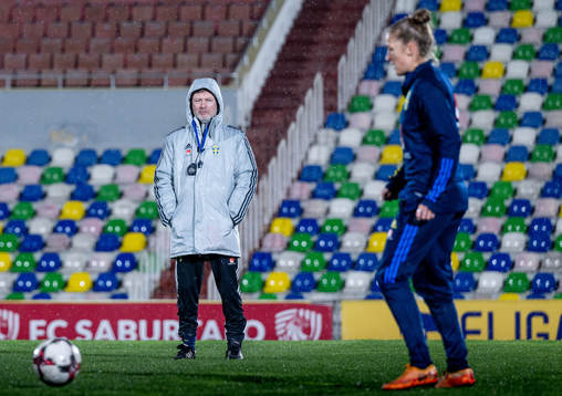 Peter Gerhardsson, head coach of the Swedish women's