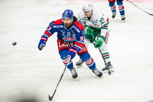 Oskarshamns Cameron Brace och Rögles Linus Sjödin