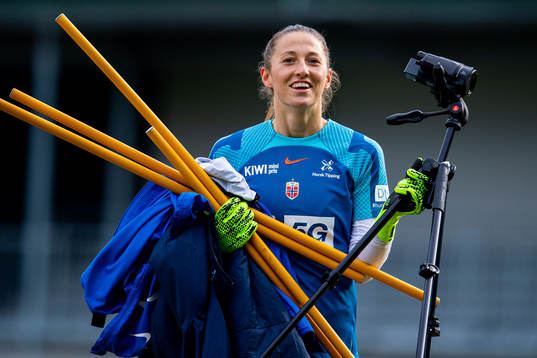 Goalkeeper Cecilie Fiskerstrand of the Norwegian women's