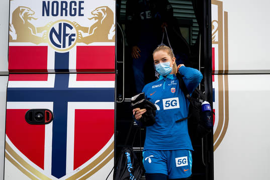 Goalkeeper Guro Pettersen of the Norwegian women's national