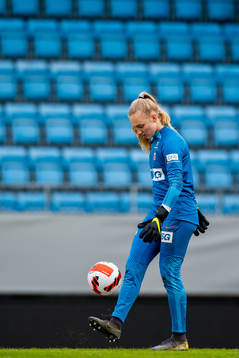 Goalkeeper Sunniva Skoglund of the Norwegian women's