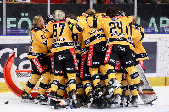 Luleås spelare jublar