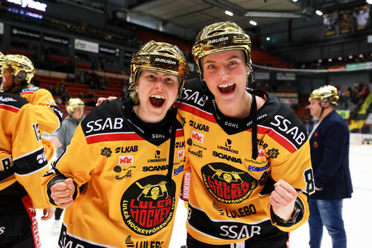 Luleås spelare jublar