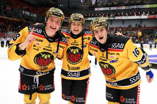 Luleås spelare jublar