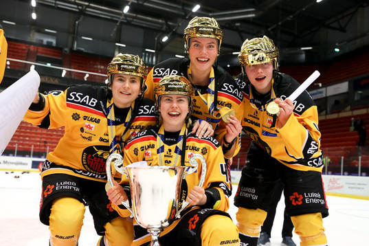 Luleås spelare jublar
