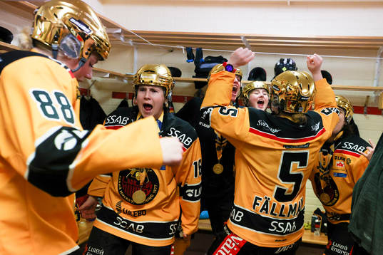 Luleås spelare jublar