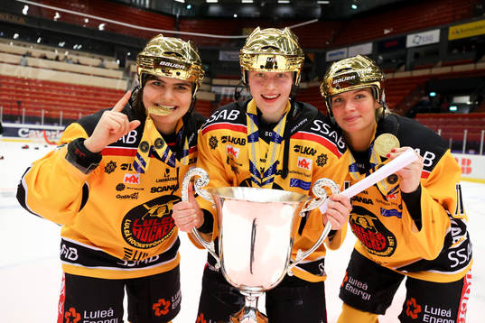 Luleås spelare jublar