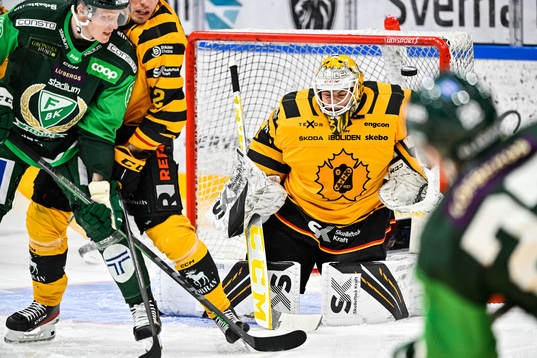 Skellefteås målvakt Strauss Mann släpper in 2-1 målet