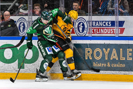 Färjestads Adam Ginning och Skellefteås Joakim Lindström