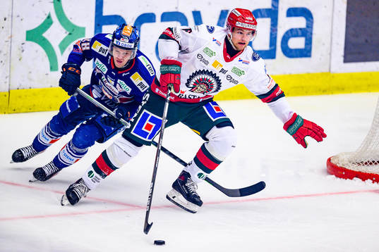 Växjös Hugo Gustafsson och Frölundas Mattias Norlinder