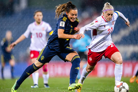 Johanna Rytting Kaneryd of Sweden and Mariam Kalandadze of