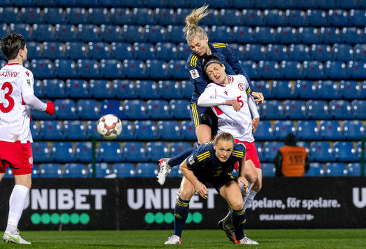 Tamar Kvelidze of Georgia against Linda Sembrant and