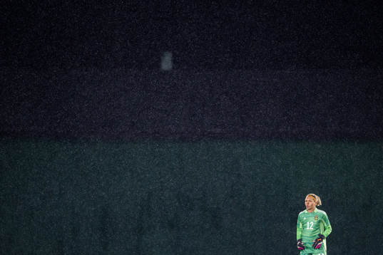 Goalkeeper Jennifer Falk of Sweden