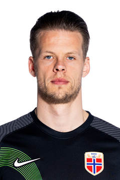 Goalkeeper Ørjan Håskjold Nyland of the Norwegian