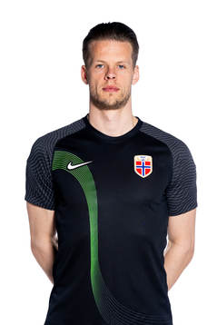 Goalkeeper Ørjan Håskjold Nyland of the Norwegian