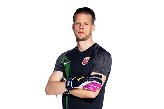 Goalkeeper Ørjan Håskjold Nyland of the Norwegian