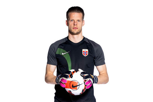 Goalkeeper Ørjan Håskjold Nyland of the Norwegian