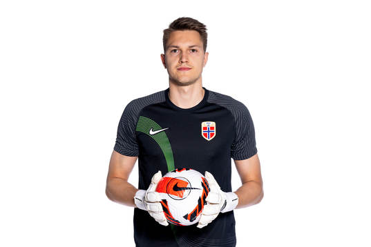 Goalkeeper Jacob Karlstrøm of the Norwegian national