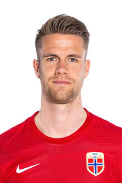 Kristoffer Ajer of the Norwegian national football team
