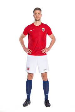 Kristoffer Ajer of the Norwegian national football team
