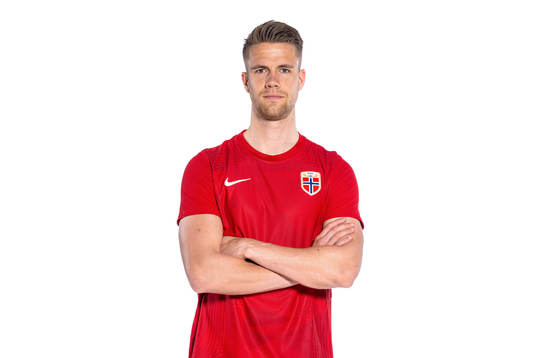 Kristoffer Ajer of the Norwegian national football team