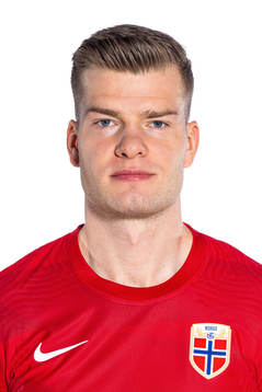 Alexander Sørloth of the Norwegian national football team