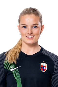 Goalkeeper Guro Pettersen of the Norwegian women’s