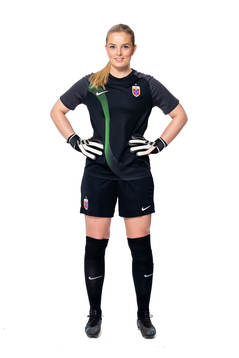Goalkeeper Guro Pettersen of the Norwegian women’s