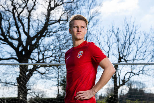 Martin Ødegaard of the Norwegian national football team