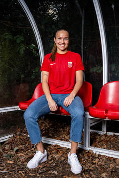 Guro Reiten of the Norwegian national football team poses