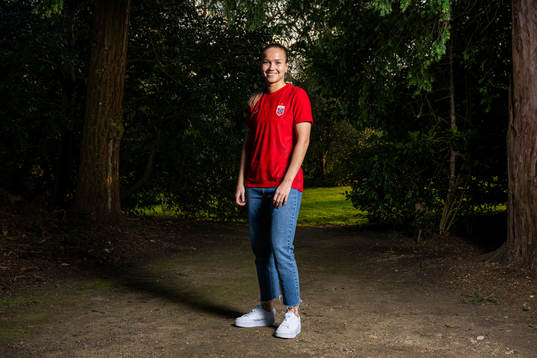 Guro Reiten of the Norwegian national football team poses