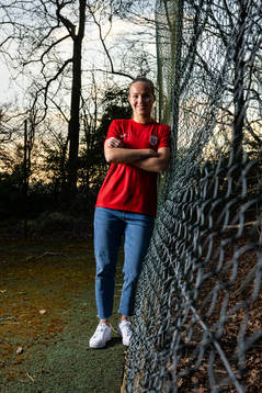 Guro Reiten of the Norwegian national football team poses