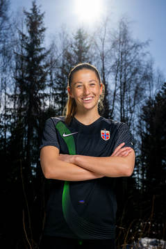 Goalkeeper Cecilie Fiskerstrand of the Norwegian national