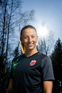 Goalkeeper Cecilie Fiskerstrand of the Norwegian national