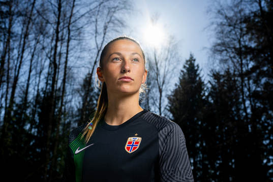 Goalkeeper Cecilie Fiskerstrand of the Norwegian national