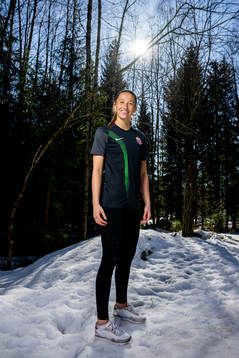 Goalkeeper Cecilie Fiskerstrand of the Norwegian national