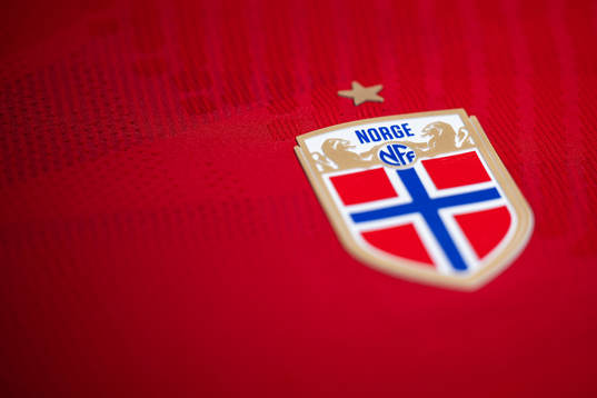 The home kit of the Norwegian national football team