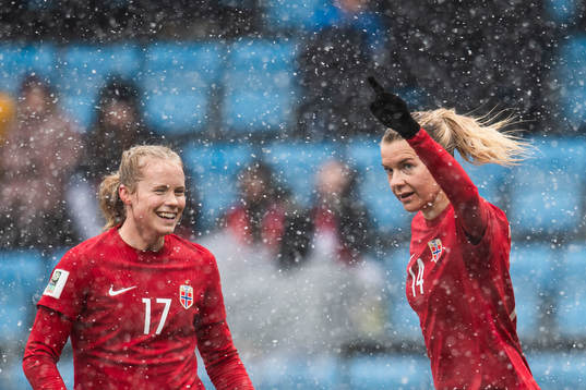 Ada Hegerberg of Norway celebrates