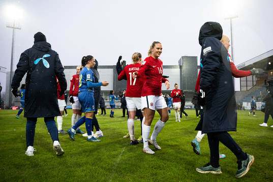 Lisa Fjeldstad Naalsund of Norway celebrates