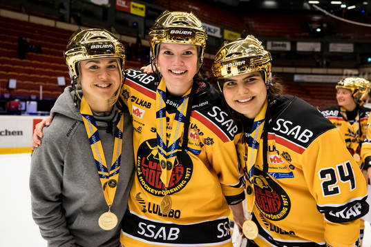 Luleås Johanna Olofsson och Pernilla Forsgren och Noemi