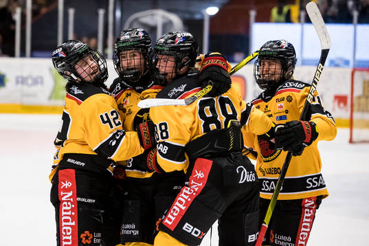 Luleå spelarna jublar