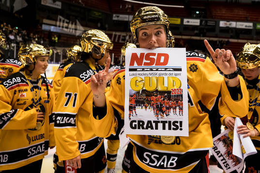 Luleå spelarna jublar