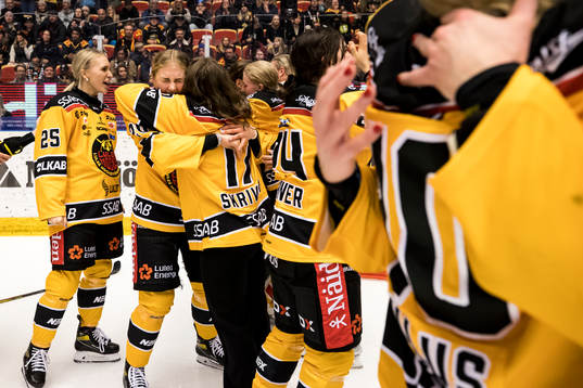 Luleå spelarna jublar