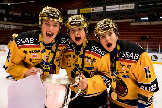 Luleå spelarna jublar