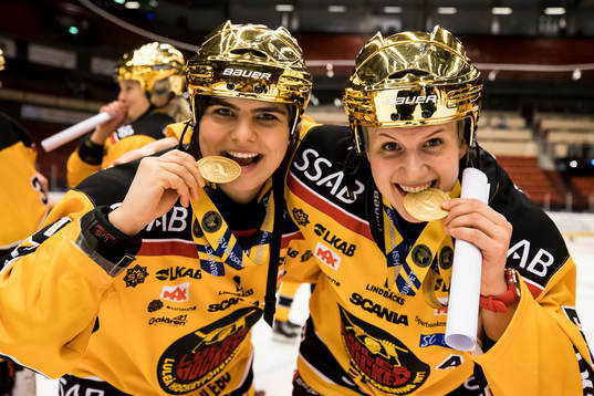 Luleå spelarna jublar