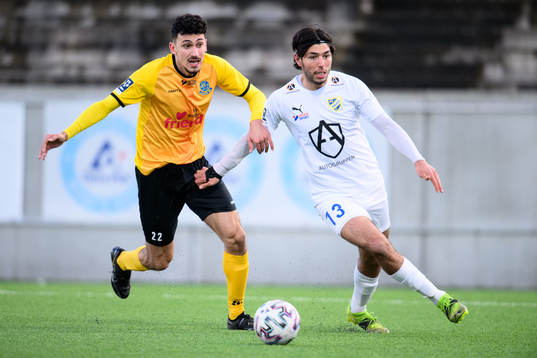Lunds Dion Krasniqi och IFK Malmös Geronimo Balint