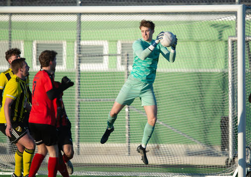 Eslövs målvakt i matchen i div. 2 Södra Götaland mellan