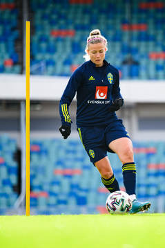 Hanna Glas and Emma Berglund of the Swedish women's