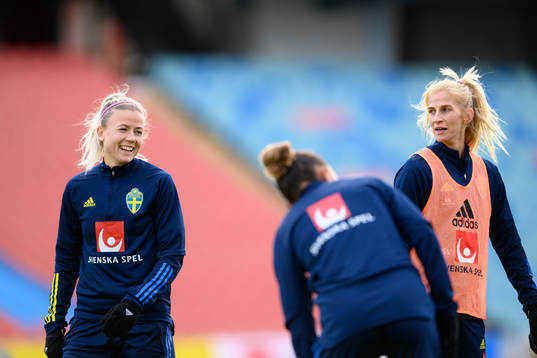 Hanna Glas and Sofia Jakobsson of the Swedish women's
