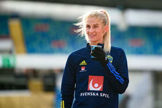Sofia Jakobsson of the Swedish women's national football